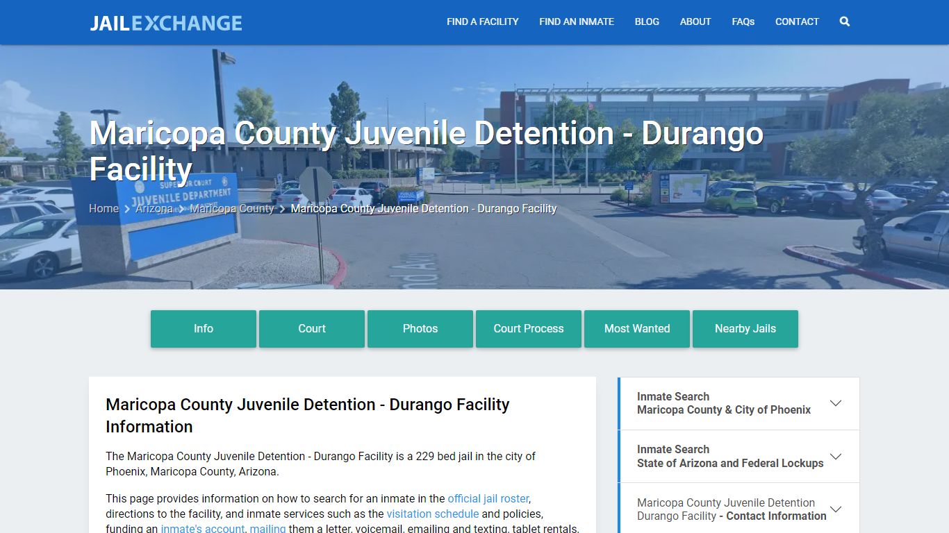 Maricopa County Juvenile Detention - Durango Facility - Jail Exchange